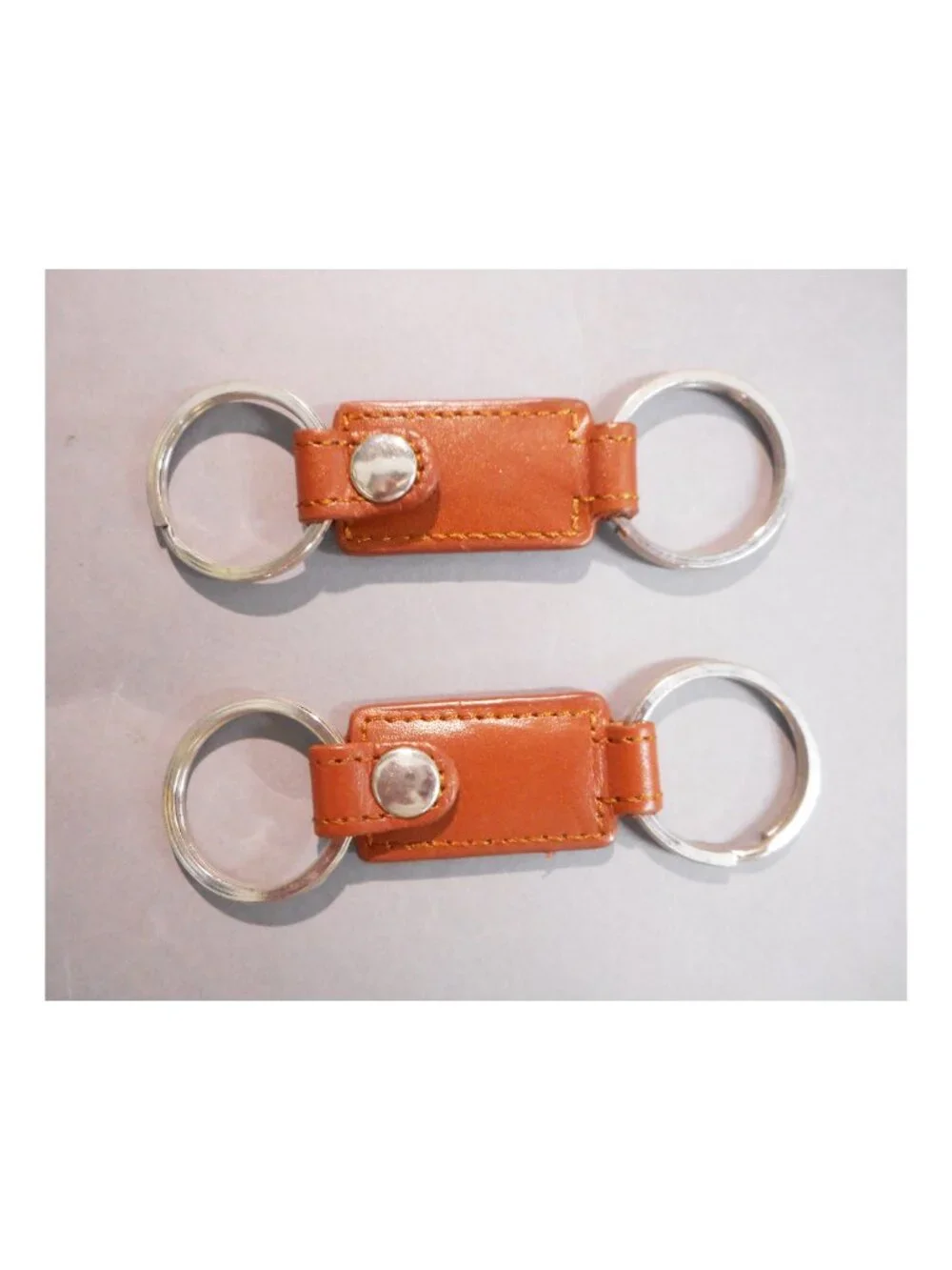 Set of 2 DEWAR leather Keychains Dewars